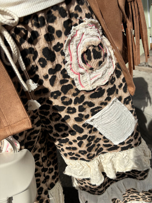 Ruffle Cheetah Pants