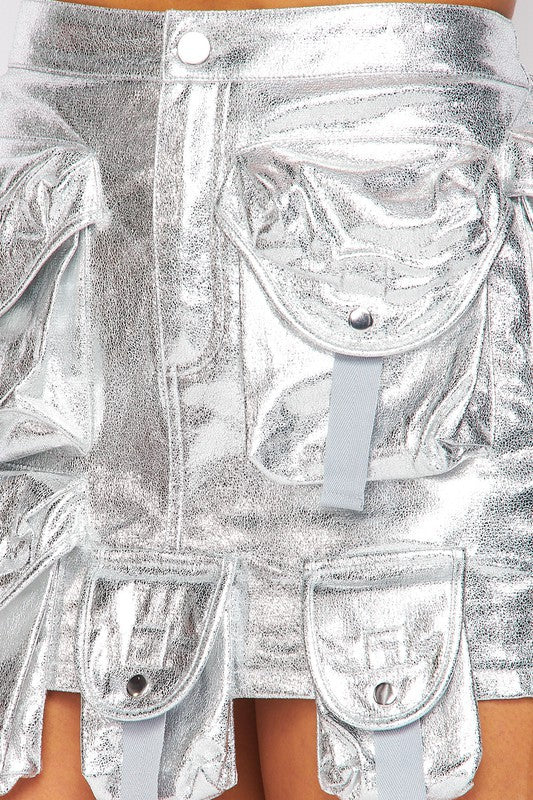 Cargo Girl Metallic Skirt
