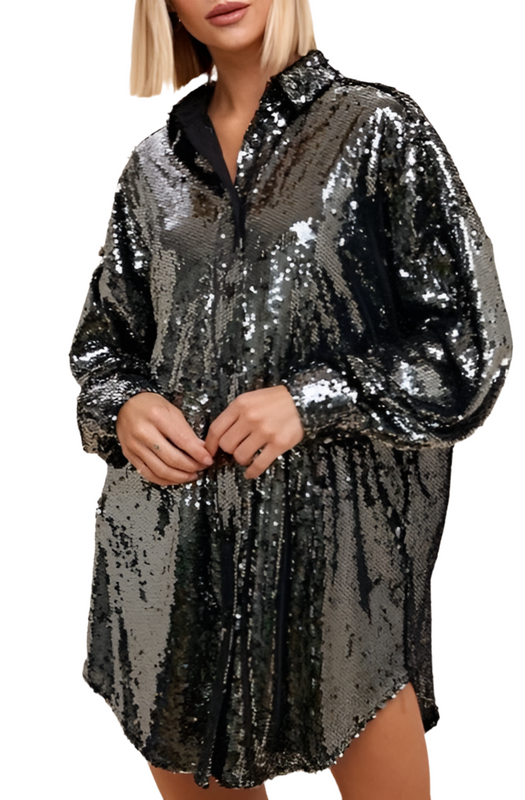 Sequence Shirt Dress