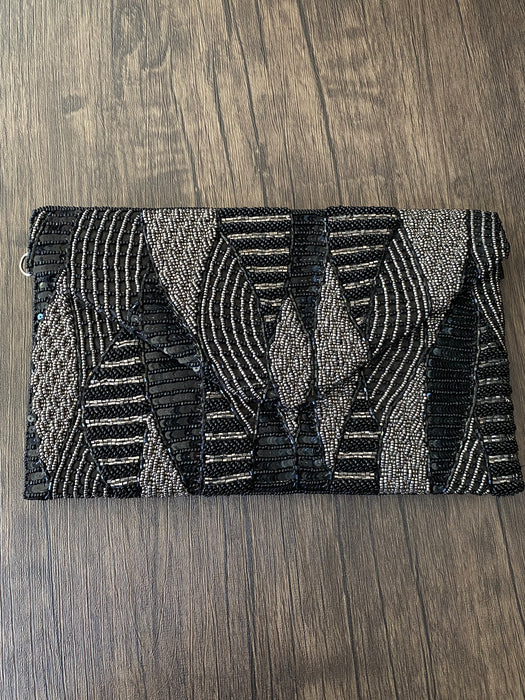 Cora Leaf Beaded Clutch