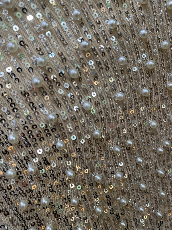 Pearl Sequin Crop Top