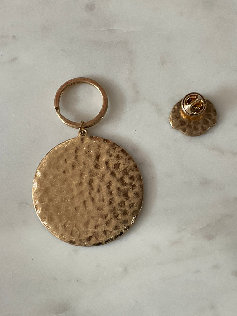 Basketball Vibes Keychain & Pin Set