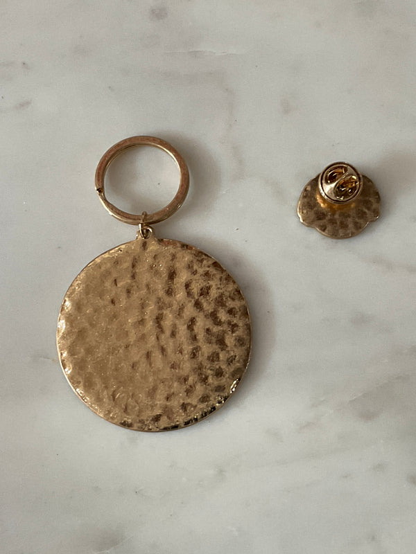 Basketball Vibes Keychain & Pin Set