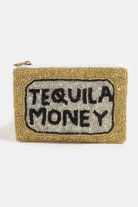Tequila Money Beaded Coin Purse