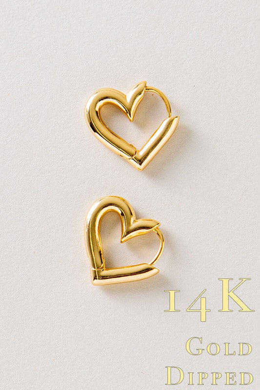 Lila Heart Earrings