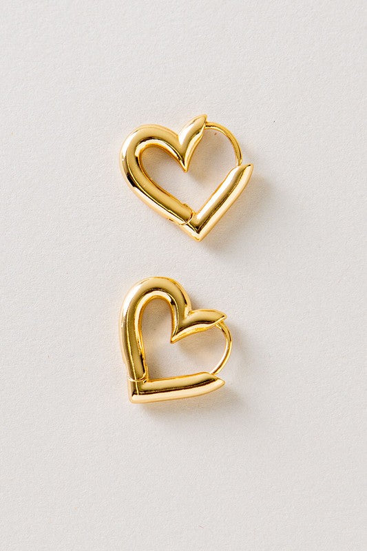 Lila Heart Earrings