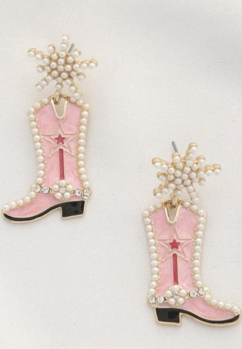 Pink Cowgirl Earrings
