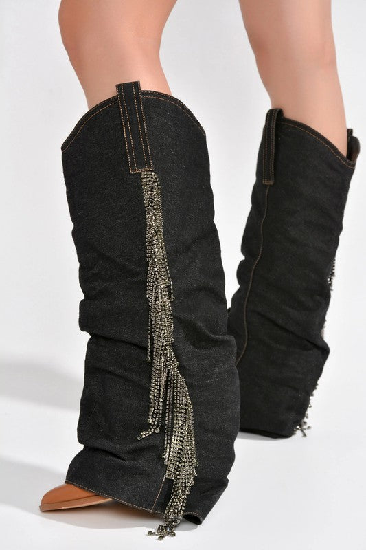 Gisele Fringe Boots