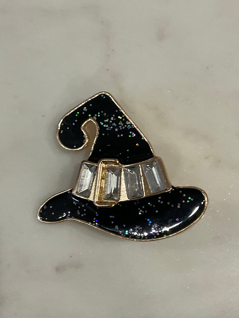 Sparkle Witch Hat Pin