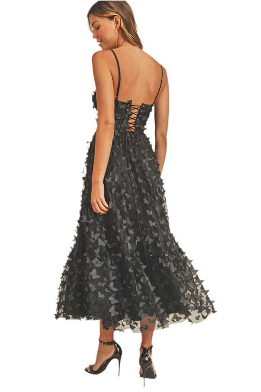 Butterfly Mesh Dress S / Black Butterfly Mesh Dress S / Black