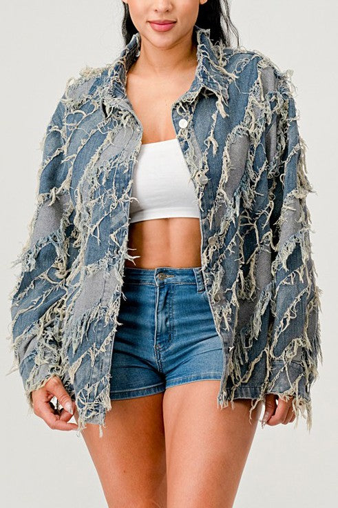 Distressed Denim Jacket