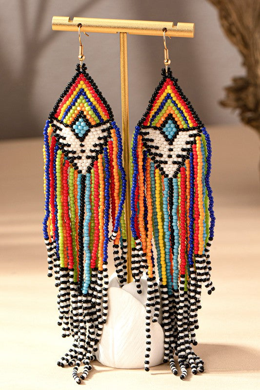 Rainbow Aztec Earrings