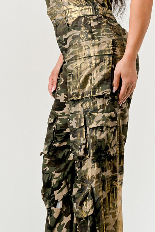 Camo Metallic Jumpsuit