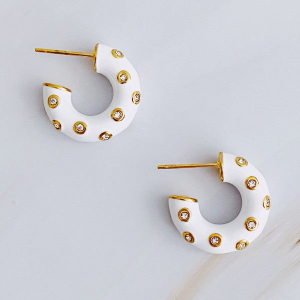 Jeweled Hoop Earrings