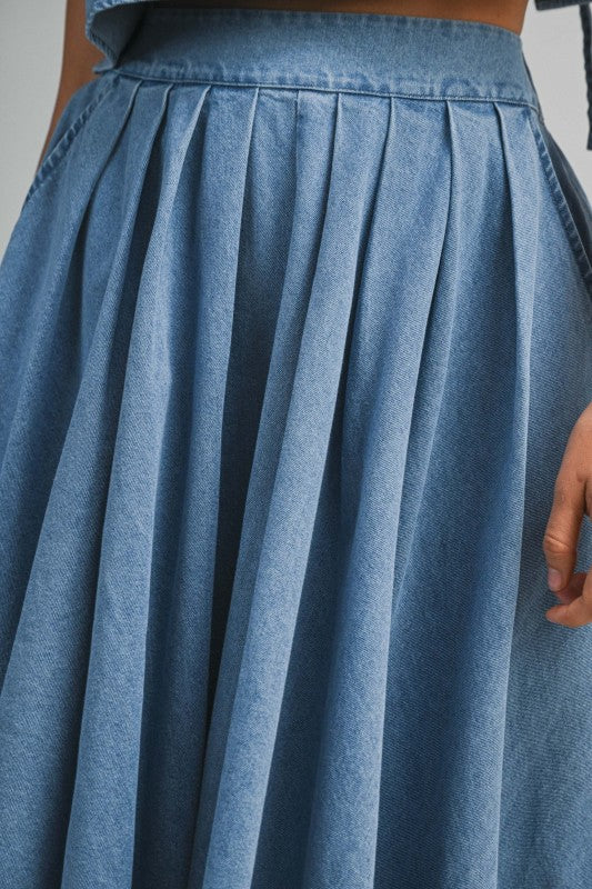 Savannah Denim Skirt Set