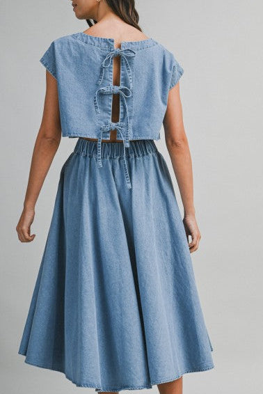 Savannah Denim Skirt Set