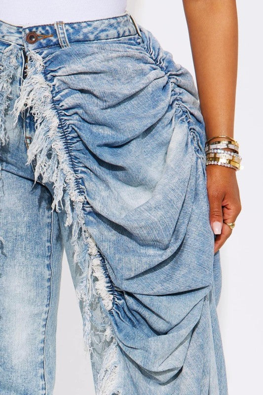 Draped Down Jeans