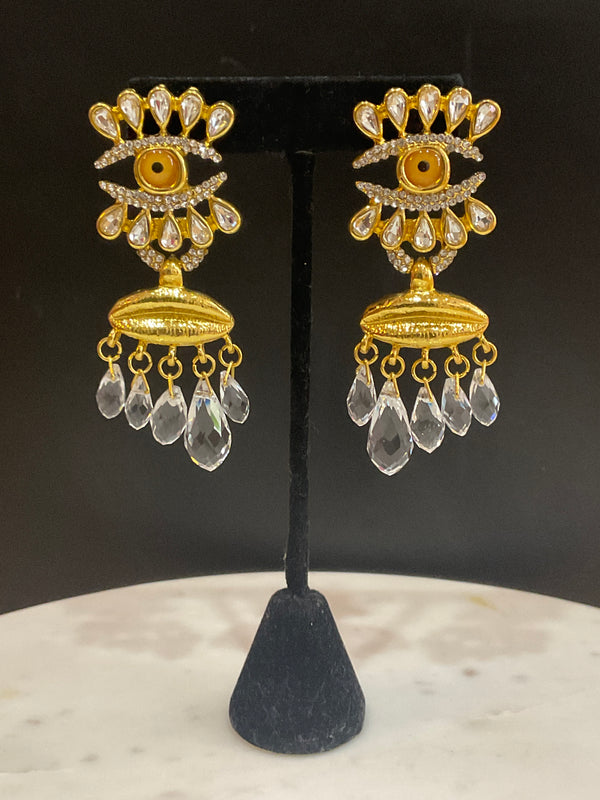 Evil-eye Teardrop Earrings