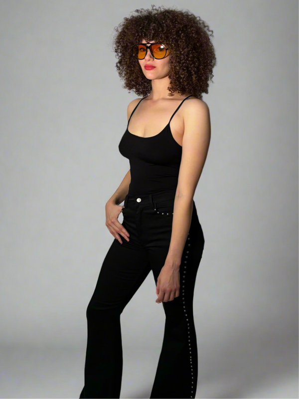Studded Flare Jeans