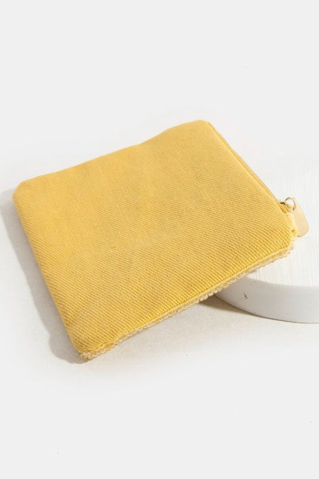 Latte Beaded Coin Purse