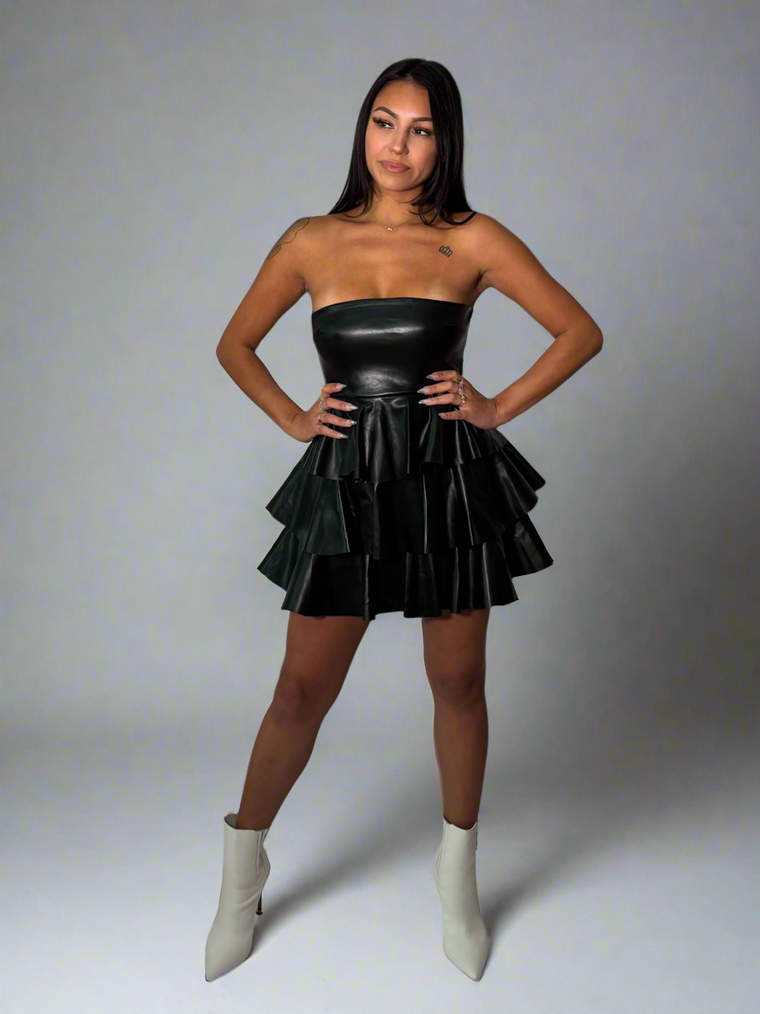 Marrah Leather Dress