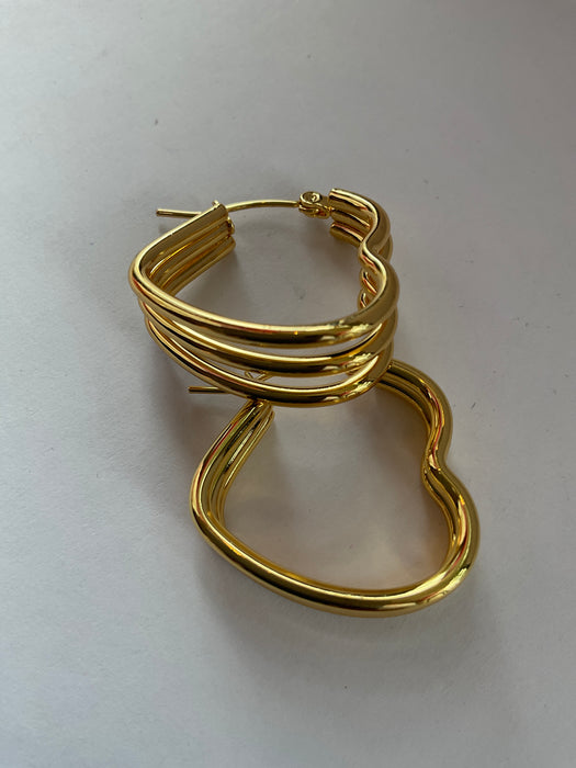Heart Hoop Earrings