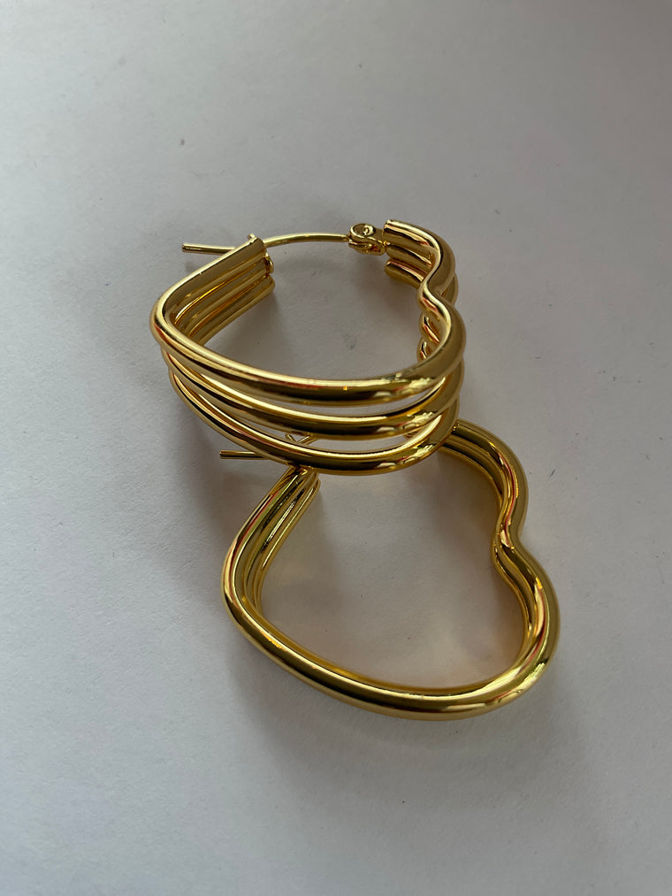 Heart Hoop Earrings
