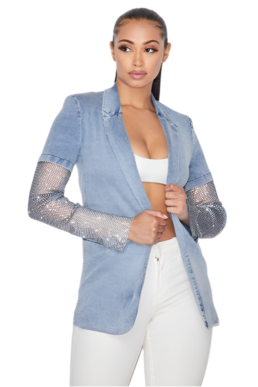 Denim Bling Blazer