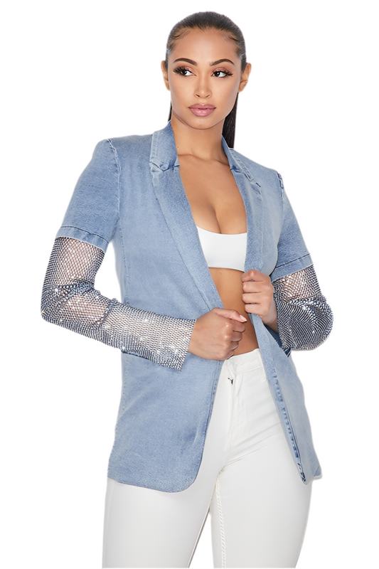 Denim Bling Blazer