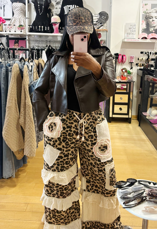 Ruffle Cheetah Pants