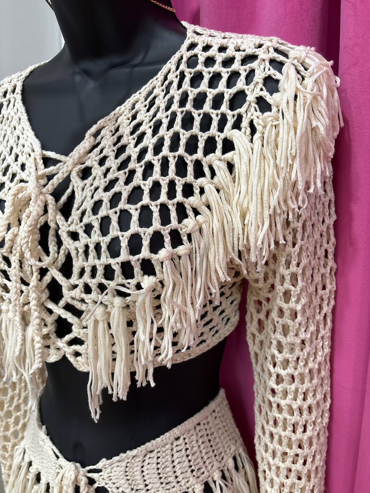 Crochet Fringed Set