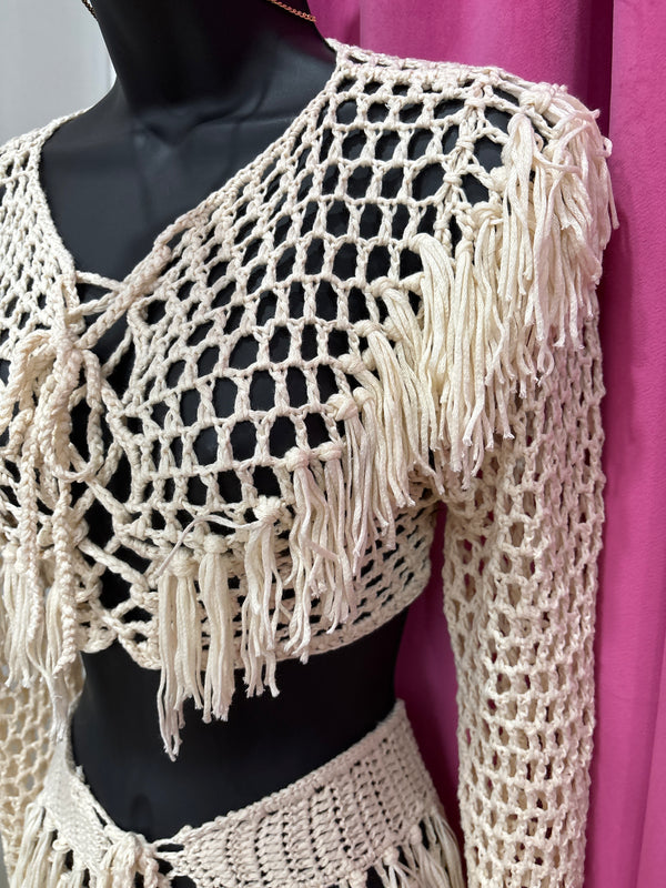 Crochet Fringed Set