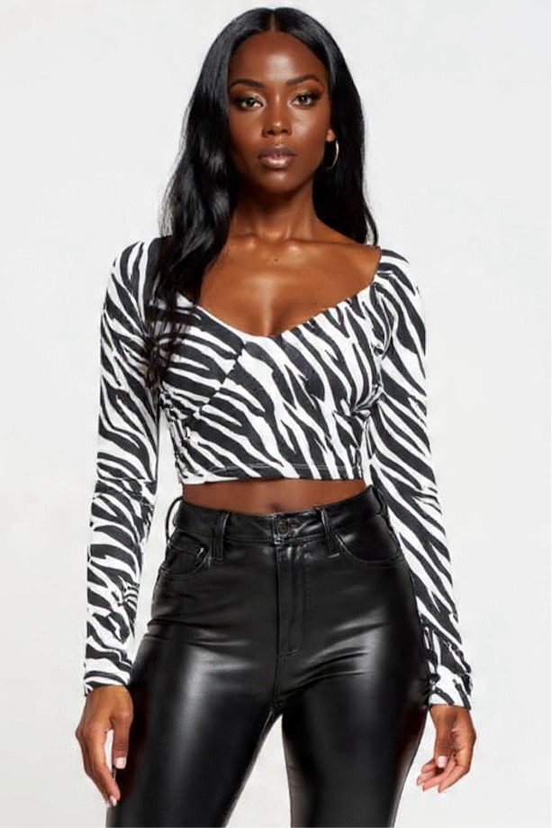 Zebra Nights Top