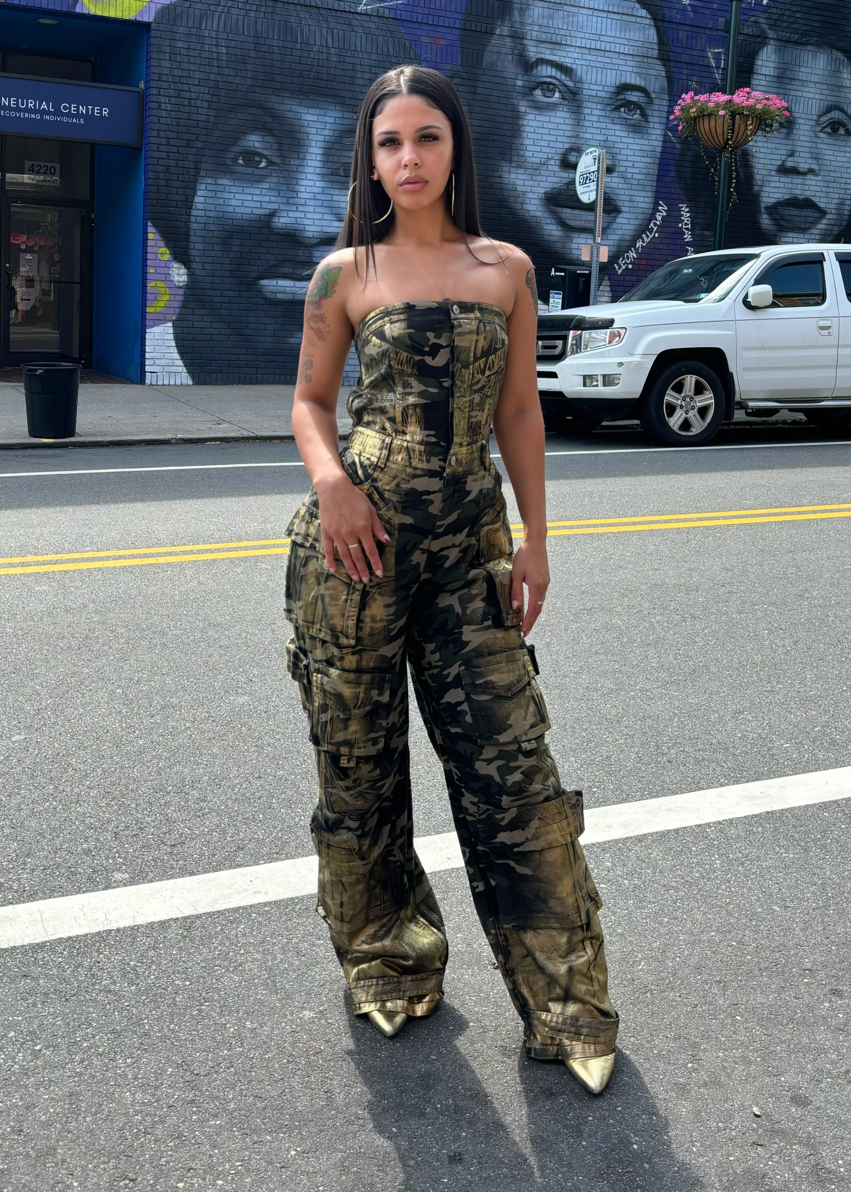 Camo Metallic Jumpsuit