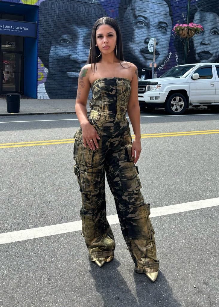 Camo Metallic Jumpsuit