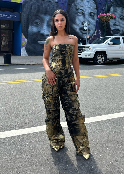 Camo Metallic Jumpsuit