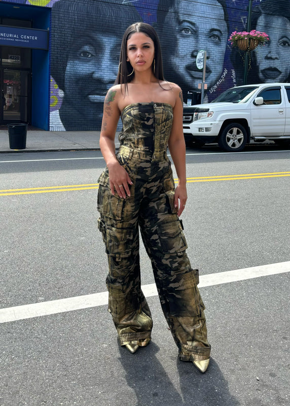 Camo Metallic Jumpsuit
