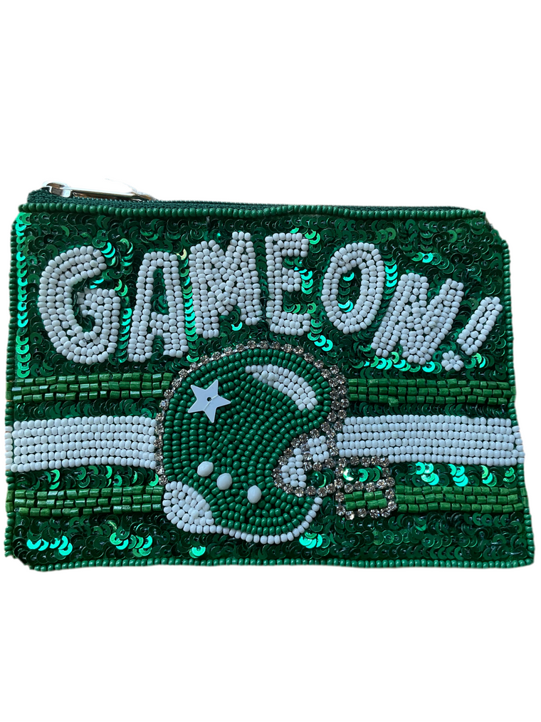 Game On Beaded Coin Purse