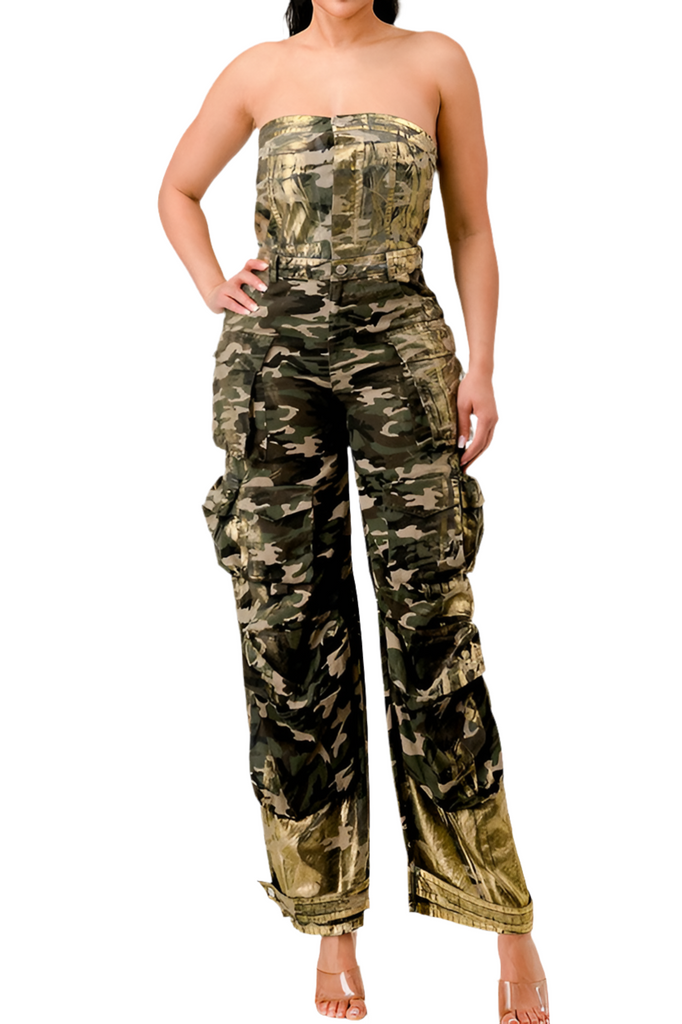 Camo Metallic Jumpsuit
