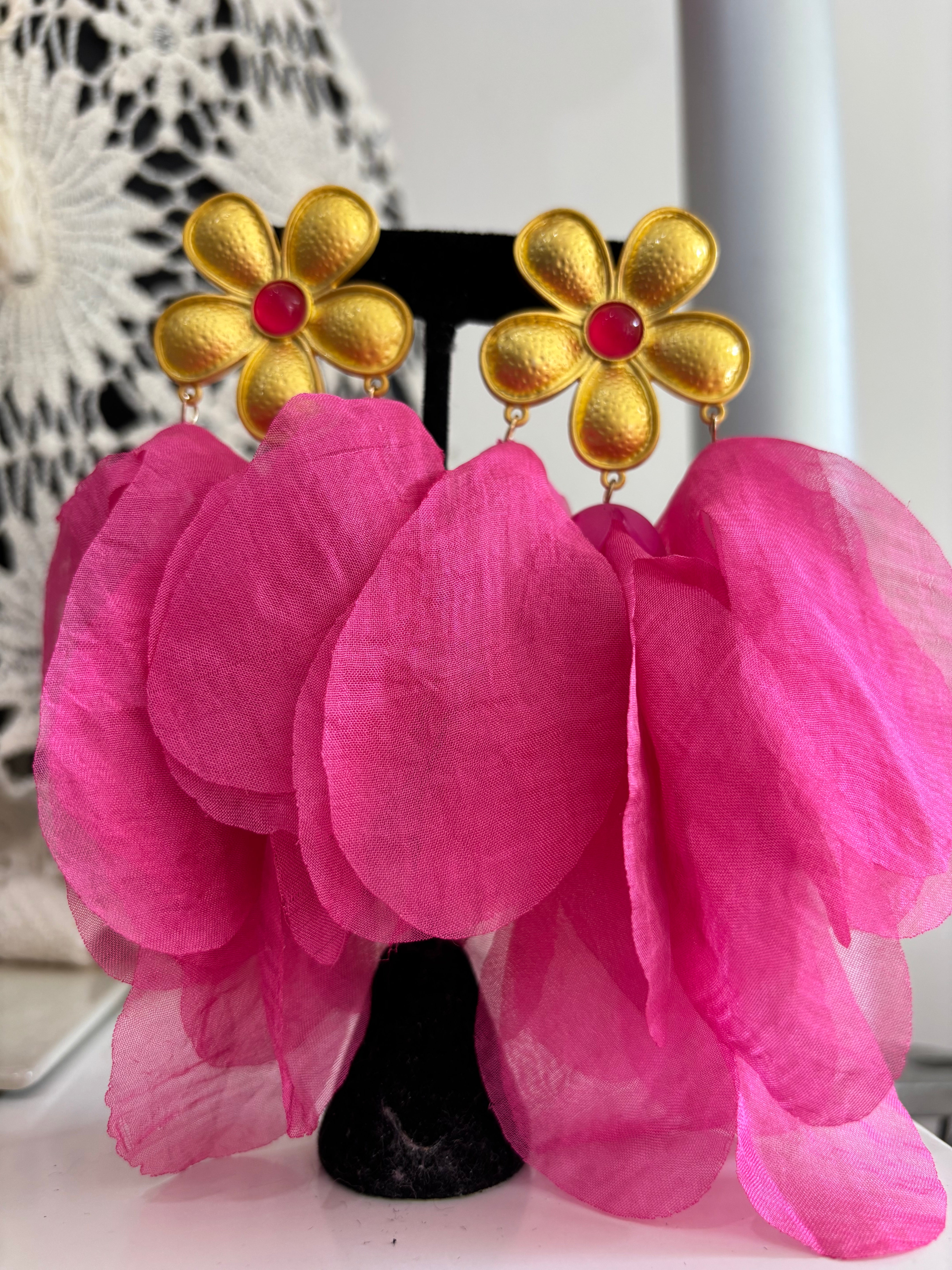 Pink Petal Earrings