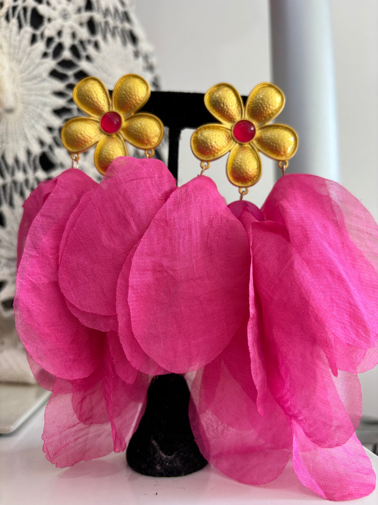 Pink Petal Earrings