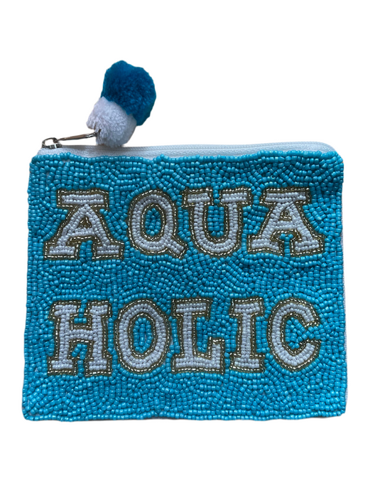 Aquaholic Beaded Coin Purse