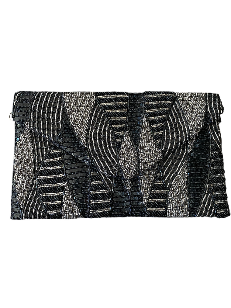 Cora Leaf Beaded Clutch