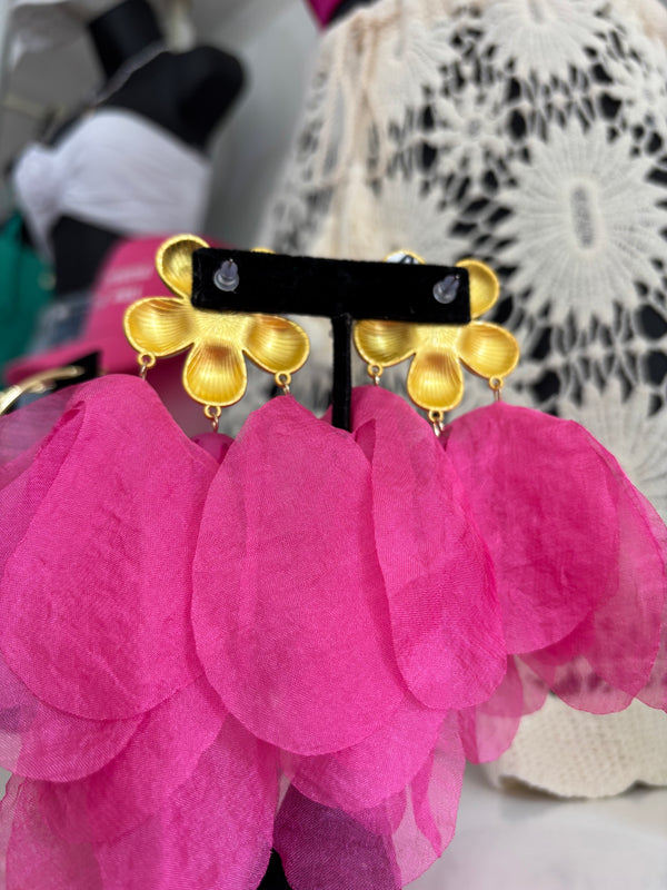 Pink Petal Earrings