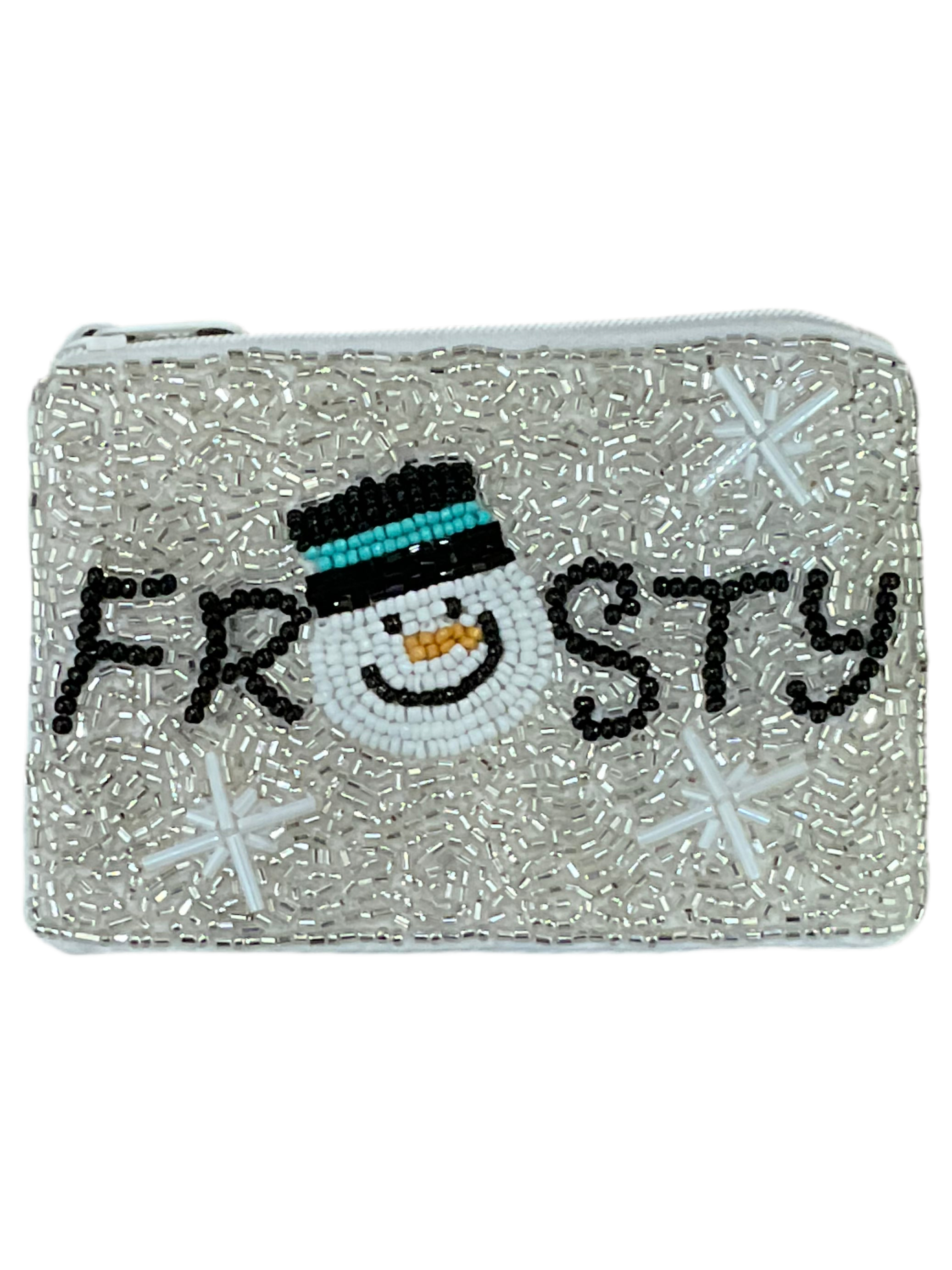 Frosty Beaded Coin Purse