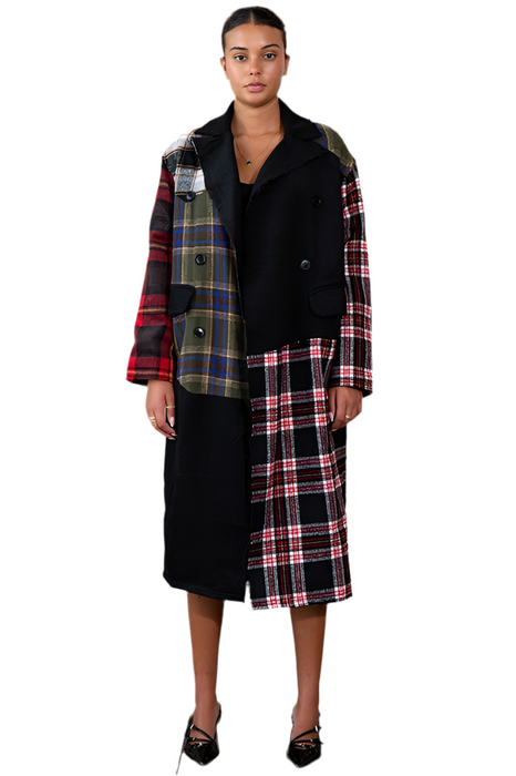 Plaid Mix Coat