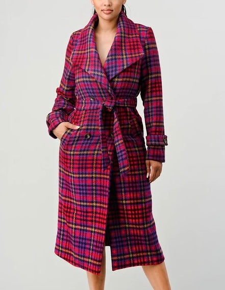 Olivia Plaid Coat