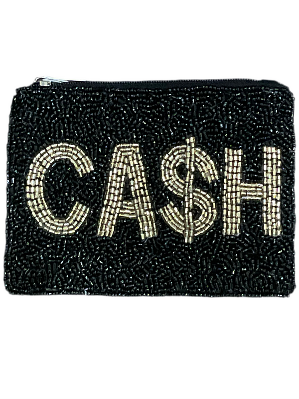 Ca$h Beaded Coin Purse