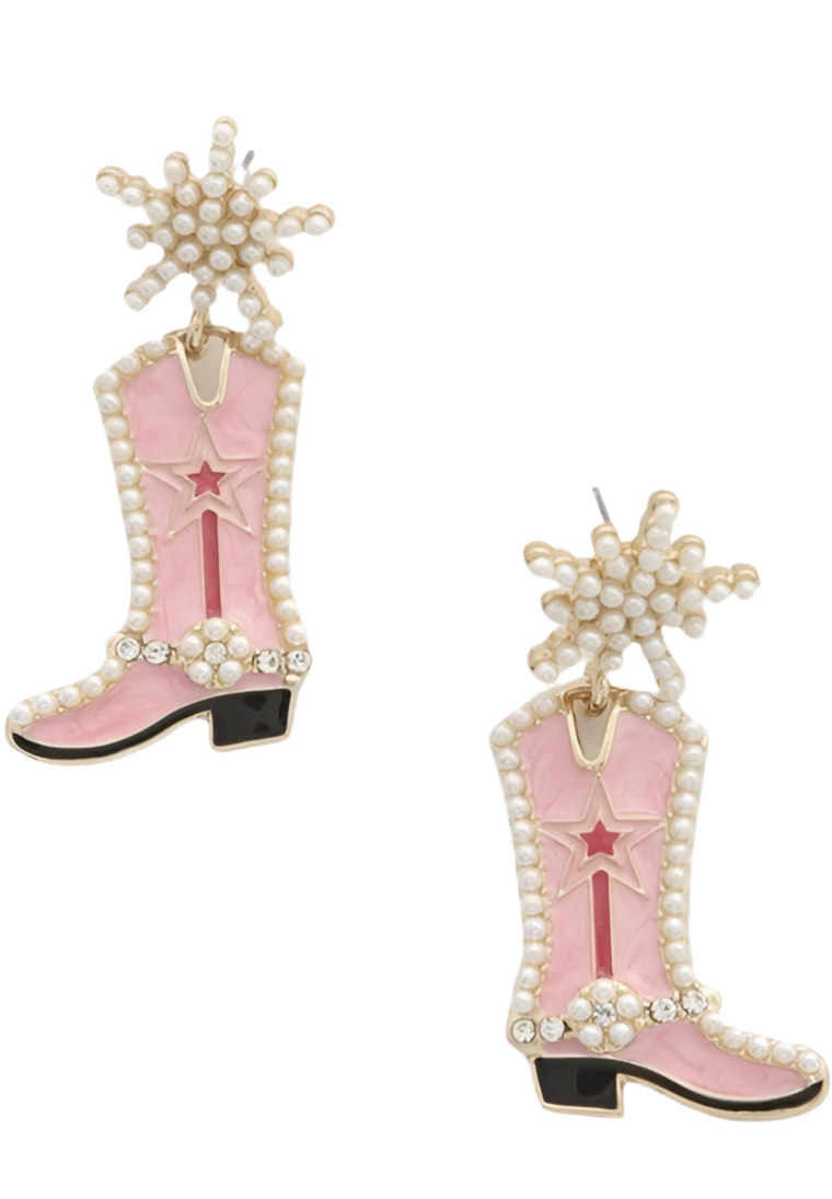 Pink Cowgirl Earrings