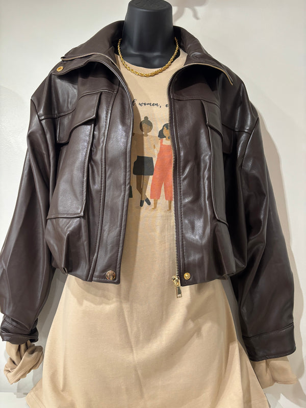 Chocolate Bomber Jacket